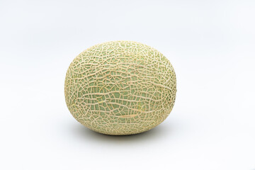 A mesh melon on a white background