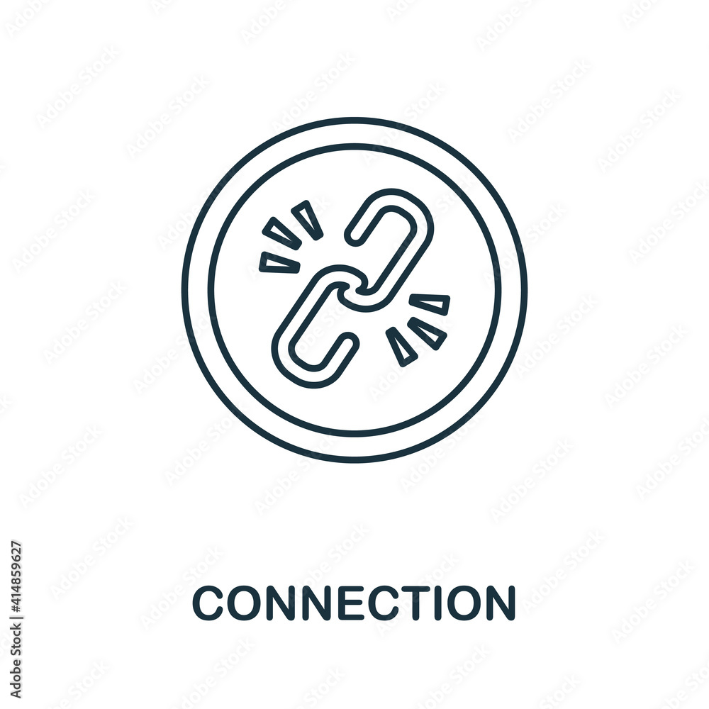 Poster connection icon. simple element from management collection. creative connection icon for web design,