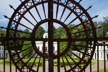 Patterned detail of the wrought-iron entrance gate to the Serednikovo estate, a park-manor ensemble of the end of the XVIII - beginning of the XIX century.
