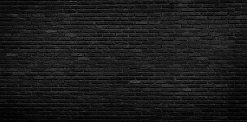 High resolution panoramic images of black old brick walls