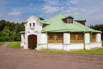 Equestrian building, arena in the Serednikovo estate in the Moscow region, a park-manor ensemble of the end of the XVIII - beginning of the XIX century