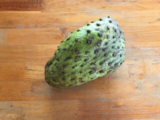 Soursop on the wood table