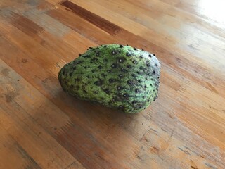 soursop on the wood table