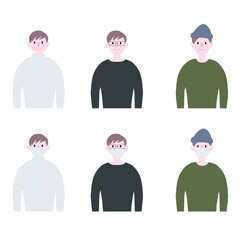 マスクつける男性イラスト素材