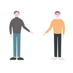 紹介しあう人イラスト素材