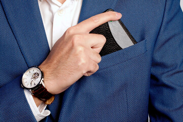Businessman style suit and pocket