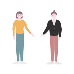 紹介しあう人イラスト素材