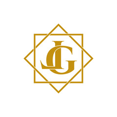 Letter LG luxury logo design vector