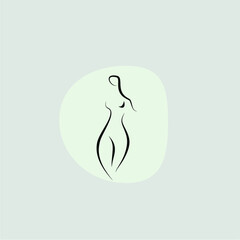 woman silhouette icon vector logo design