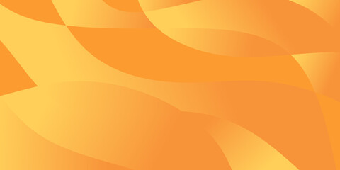 Trendy gradient geometric shape background with wavy element in orange color
