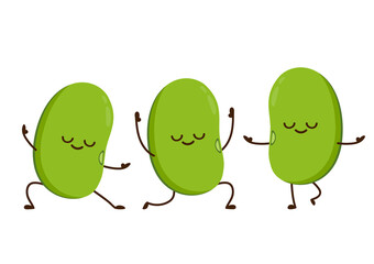 Mung Bean vector. Mung Bean character design.
