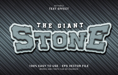 editable text effect,  Giant Stone style