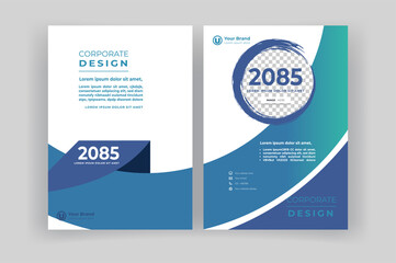 Fototapeta premium Corporate book cover design template. Brochure template.