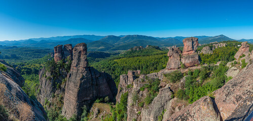 Rock formations called Belogradchik rocks in Bulgaria