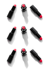 
Open scarlet lipsticks for women in black tube pattern