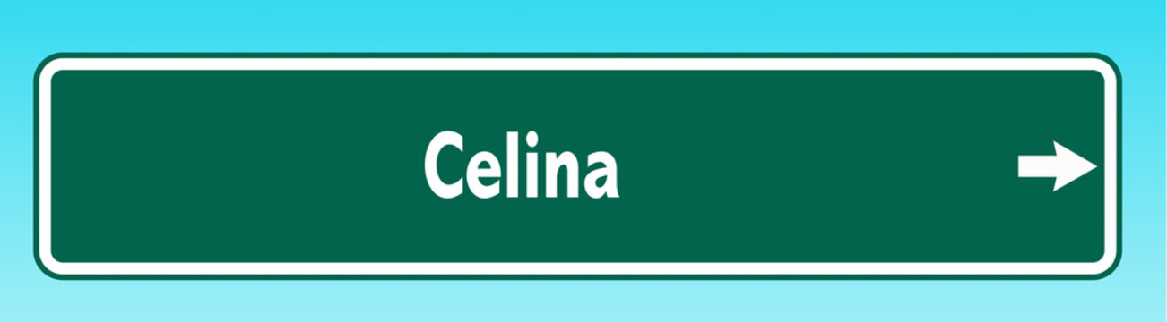 Celina Road Sign