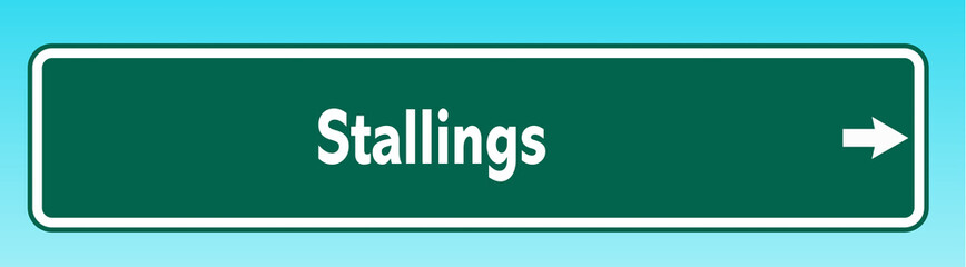 Stallings Road Sign - obrazy, fototapety, plakaty