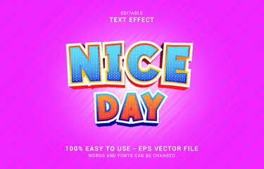 editable text effect,  Nice Day style