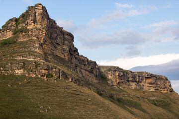 Fototapeta na wymiar beautiful rocks and sky in Karachay-Cherkessia