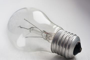 Broken tungsten incandescent lamp. Bad idea, rejection concept.