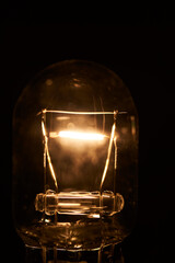 Burning Halogen Filament close up