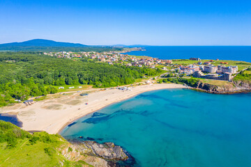 Aerial view of Butamyata beach in Bulgaria