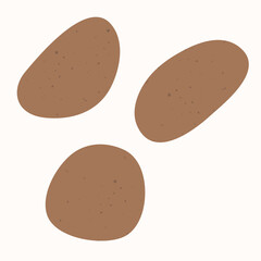 potatoes are a natural vegetable, a hand-drawn vector illustration is isolated on a white background.