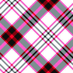 Seamless vector plaid pattern. Black and white tartan background. Collection of stylish geometric designs for fabric, textile, wrapping etc. 