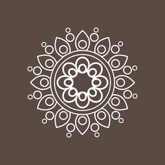 mandala monocrome vector