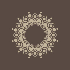 mandala monocrome vector