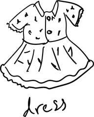illustration of a girl dress