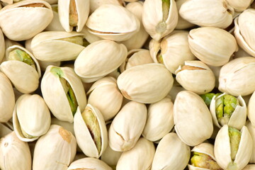 Many pistachio background 