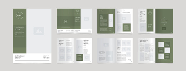 modern green catalogue layout design template - obrazy, fototapety, plakaty