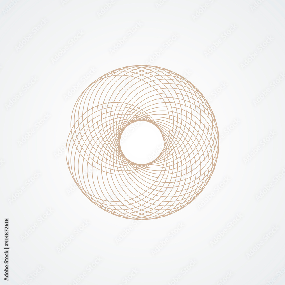 Aufkleber circle connect twirl for banner design. abstract art template. futuristic design. digital technology