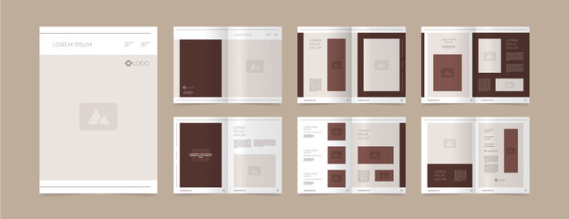 brown fashion catalogue layout design template