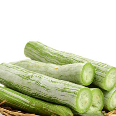  snake gourd on white background