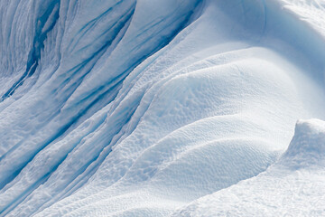 Closeup shot of a massive iceberg in Disko Bay, Greenland