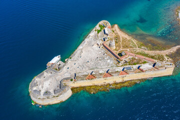 Aerial view of Saint Nicholas fortress in Sibenik, Croatia