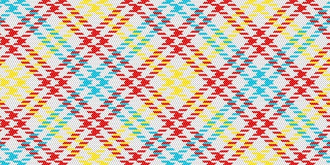 bright child colors gingham seamless diagonal ornament red yellow blue checkered stripes on white for plaid, tablecloths, shirts, tartan, clothes, dresses, bedding