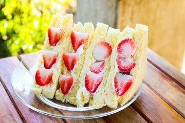 Strawberry cream sandwich ,Japanese style.