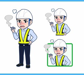 工事現場にいる誘導員