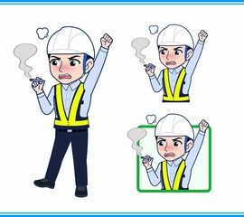 工事現場にいる誘導員