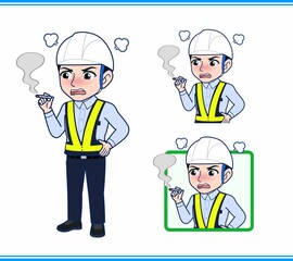 工事現場にいる誘導員