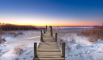 sunset on the river
