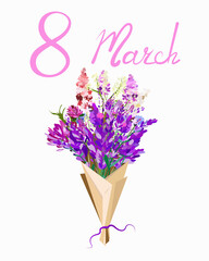 Bouquet of flowers for March 8