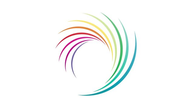 abstract colored lines vector animation