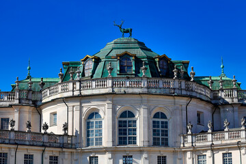 Fototapeta na wymiar STUPINIGI, ITALY: The Palazzina di caccia of Stupinigi is one of the Residences of the Royal House of Savoy in northern Italy, part of the UNESCO World Heritage Sites list.