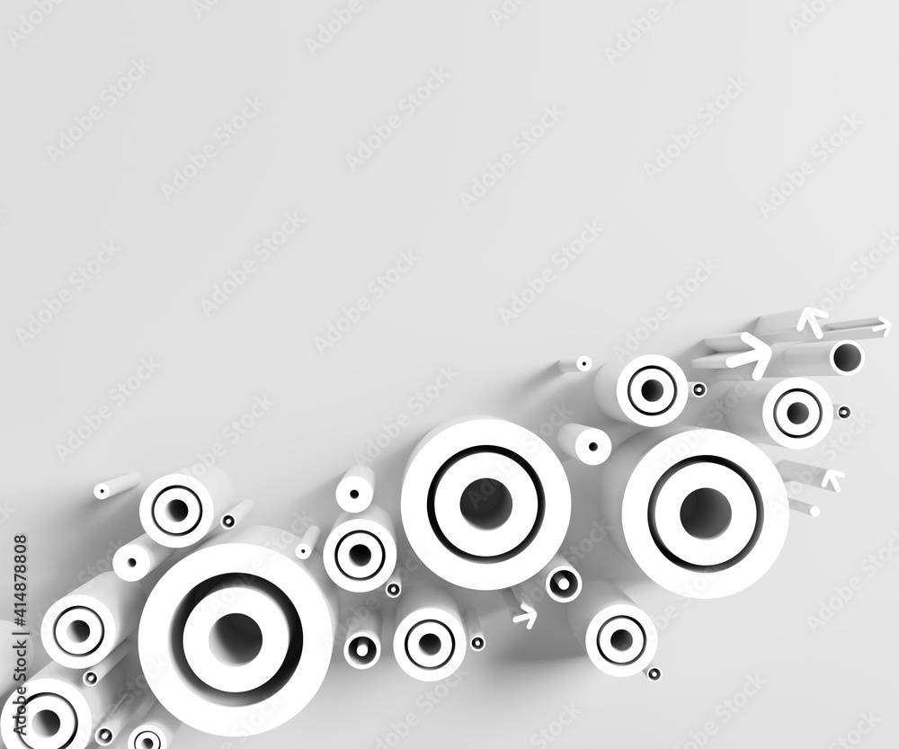 Poster 3d rendering abstract background. creative architectural concept.