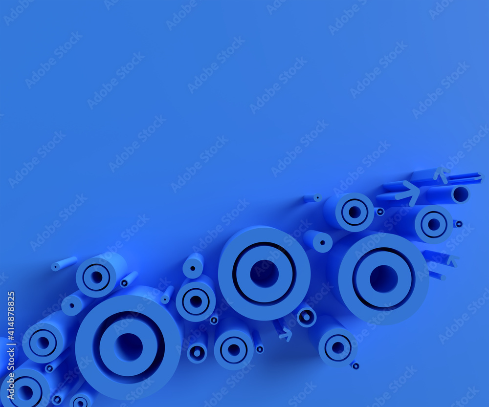 Poster 3d rendering abstract background. creative architectural concept.
