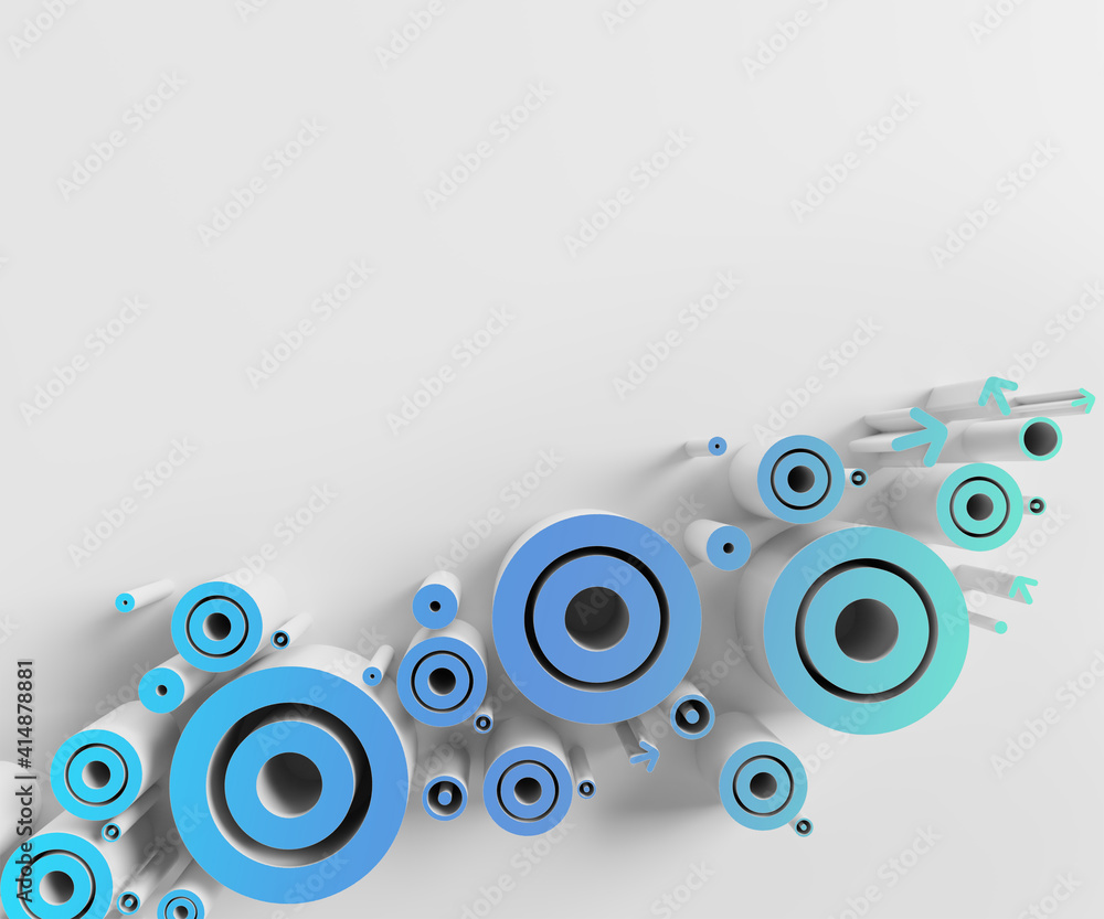 Poster 3d rendering abstract background. creative architectural concept.